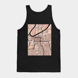 Kansas City Map Pattern in Soft Pink Pastels Tank Top